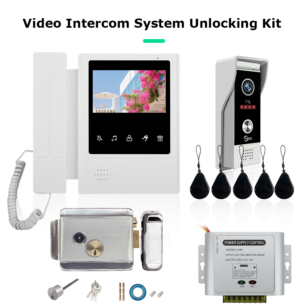 Smart Doorbell Wired - Ev Desteği için 4.3 Inç LCD