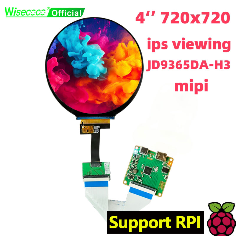 Home Automation Raspberry Pi - Wisecoco 4 Inç Yuvarlak LCD Ekran