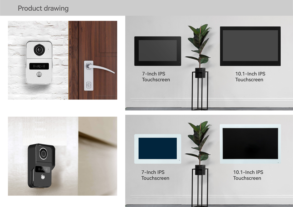 1 adet LCD TUYA 2 kablolu 10/7 - Smart Doorbell Wired incelemesi ve fiyatı