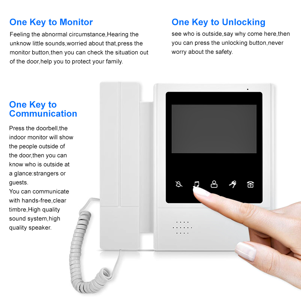 Ev Desteği için 4.3 Inç LCD Gö - Smart Doorbell Wired incelemesi ve fiyatı